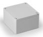Preview: Polycarbonatgehäuse 100x100x60mm IP66 grau mit glatten Seiten