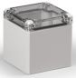 Preview: IP66 ABS Klemmkasten glatt OT klar  82x80x86mm - Kopie