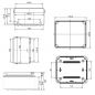 Preview: ABZWEIGDOSE LBT 175x151x95mm mit transparentem Deckel und glatten Seiten