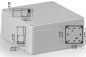 Preview: IP66 Polycarbonat Industriegehäuse grau 125x125x60mm metrisch vorgeprägt A: 3xM12/20  B:2xM16/25