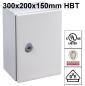 Preview: IP66 Schaltschrank 300x200x150 mm HBT VDE UL zertifiziert Stahlblech 1-türig