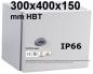Preview: IP66 switch cabinet 300x400x150 mm HBT VDE UL certified sheet steel 1-door