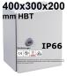 Preview: IP66 switch cabinet 400x300x200 mm HBT VDE UL certified sheet steel 1-door
