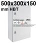 Preview: IP66 Schaltschrank 500x300x150 mm HBT VDE UL zertifiziert Stahlblech 1-türig