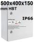 Preview: IP66 switch cabinet 500x400x150 mm HBT VDE UL certified sheet steel 1-door