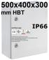 Preview: IP66 Schaltschrank 500x400x300 mm HBT VDE UL zertifiziert Stahlblech 1-türig