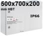 Preview: IP66 switch cabinet 500x700x200 mm HBT VDE UL certified sheet steel 1-door