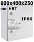 Preview: IP66 switch cabinet 600x400x250 mm HBT VDE UL certified sheet steel 1-door