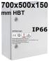 Preview: IP66 Schaltschrank 700x500x150 mm HBT VDE UL zertifiziert