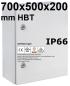 Preview: IP66 enclosure 700x500x200 mm HBT VDE UL certified