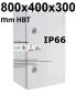 Preview: IP66 cabinet 800x400x300mm HBT VDE UL