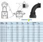 Preview: Corrugated pipe fitting M25 to NW17 metric elbow 90°