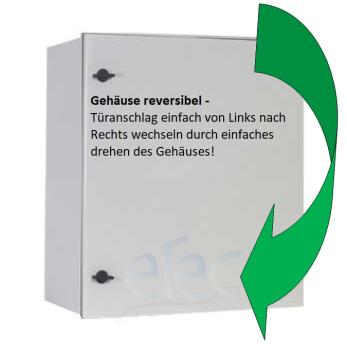 Preview: GFK Gehäuse 400x400x200mm