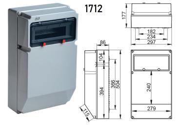 Preview: 1712GM/RR IP67 Wall-mounted distributor 13TE