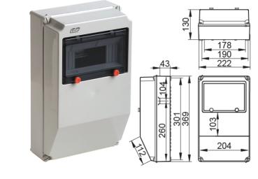 Preview: 178M/RR IP67 Wall Distributor 9TE