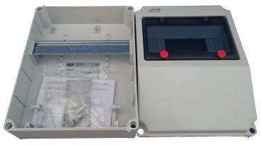 Preview: IP67 Wall-Mounted Socket Distribution Box with DIN Rail