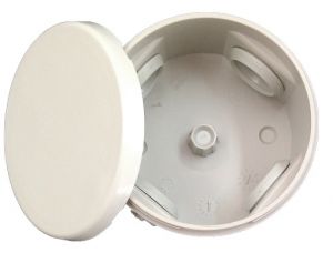 IP54 junction box Ø84 x 50mm with cable grommets