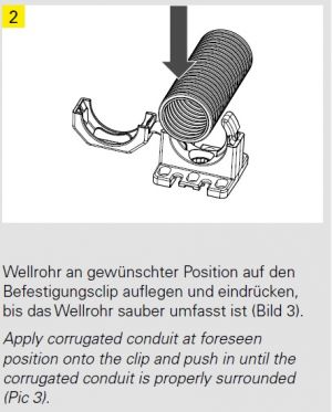 Wellrohrhalter NW29 schwarz mit Flansch und Deckel