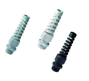 PA6 Knickschutz Kabelverschraubung M16x1,5 hellgrau KB 5-10mm