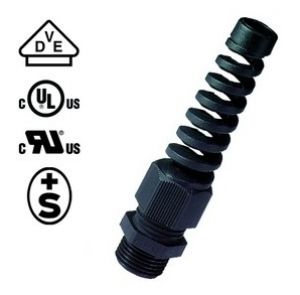 PA6 Kabelverschraubung M20x1,5 mit Knickschutz KB10-14mm schwarz