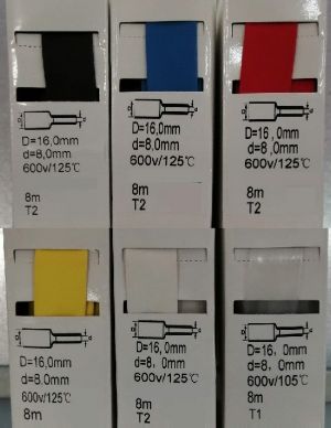 8m BOX blau 2:1 5/8'' Schrumpfschlauch 16mm / 8mm ohne Kleber