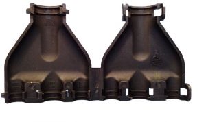 M-Verteiler Verteiler schwarz klappbar für Wellrohr NW7,5 - 4,5 - 4,5 - 4,5