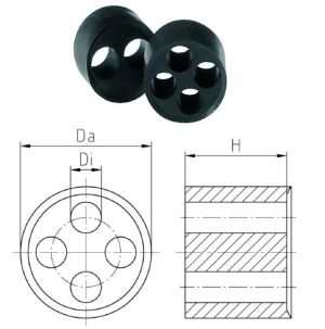 Mehrloch-Dichteinsatz M16 mit Bohrung 4x3,5mm