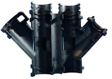 Y-Verteiler schwarz klappbar für KFZ-Wellrohr NW10 - 8,5 - 8,5