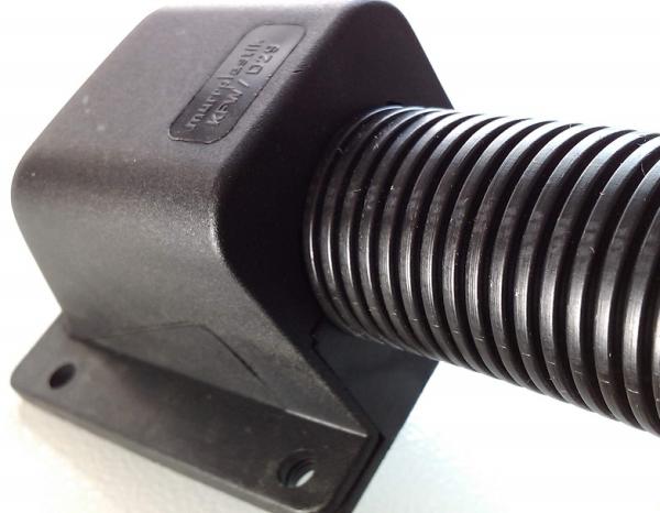 Corrugated conduit NW29 flange connection 2-piece black