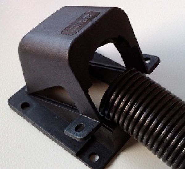 Corrugated conduit NW29 flange connection 2-piece black