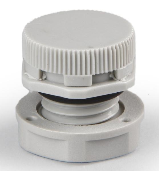 IP68 Druckausgleichselement grau M12 grau 120L/hmm mit Gegenmutter