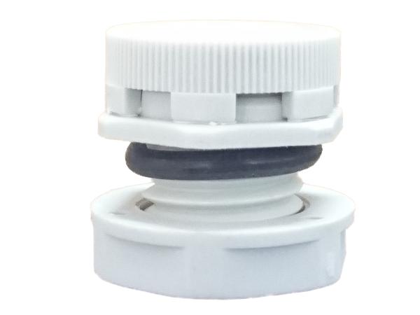 Pressure compensation element M12x1.5 - GL10mm - 120 l/h - IP68 light gray incl. counter nut