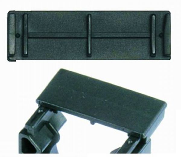 Wellrohrhalter NW50 schwarz - anreihbar mit Deckel