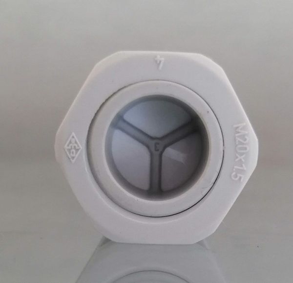 JDAE20PA7035 Pressure compensation element M20x1.5 light gray IP66-IP68 incl. counter nut