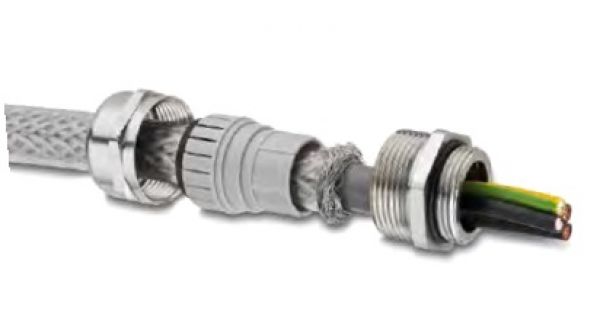 M25 EMC gland 8-16 mm brass IP68 shield