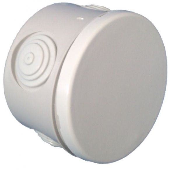 IP54 junction box Ø84 x 50mm with cable grommets