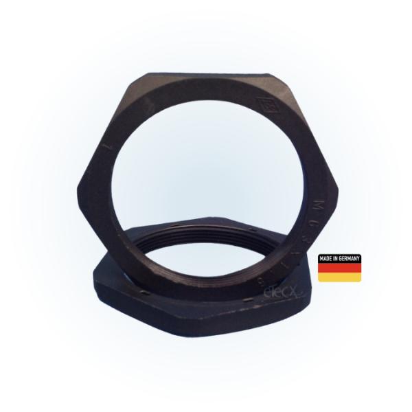 Locknuts M40x1.5 black made of PA plastic