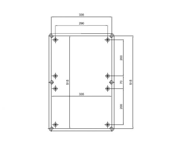 ISO GFK Kunststoff Industriegehäuse 540x360x201 mm LBH - Deckel grau - Polyestergehäuse Grau UV-Stabil