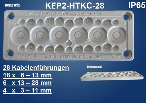 FL21 Kabelflanschplatte Multigate HTKC-28