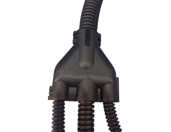 M-Verteiler Verteiler schwarz klappbar für Wellrohr NW7,5 - 4,5 - 4,5 - 4,5