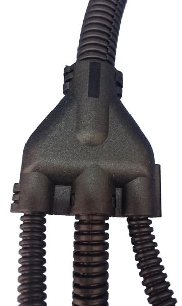 M-Verteiler schwarz klappbar für Wellrohr NW10 - 7,5 - 7,5 - 4,5
