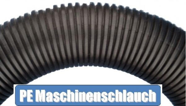 PE Kabelschutz Wellrohr NW26 schwarz - als flexibler Kabelschutzschlauch für Maschinen