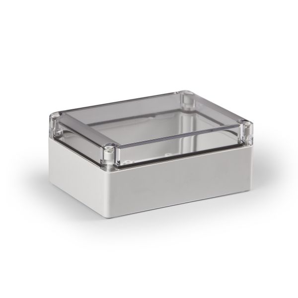 IP66 Polycarbonat-Gehäuse  175x125x75mm glatt transparenter Deckel