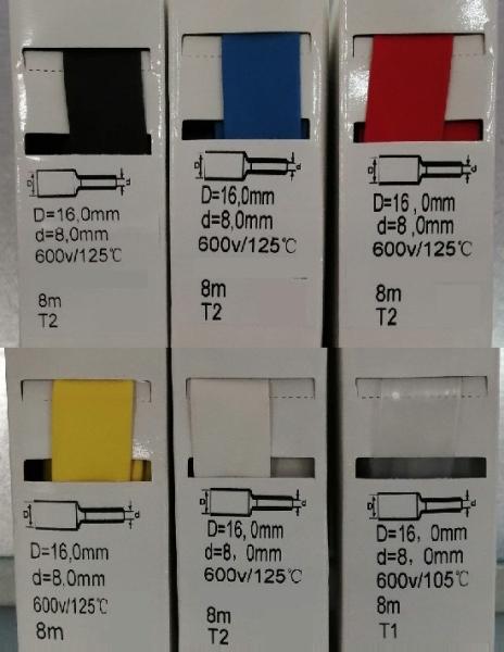 8m BOX black 2:1 5/8'' shrink tube 16mm / 8mm without glue