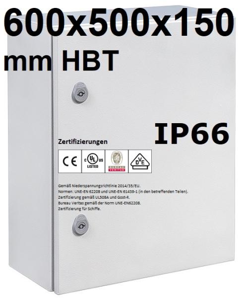 IP66 Enclosure 600x500x150 mm HBT VDE UL certified