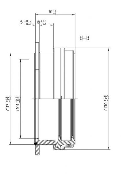 Anschlussflansch gerade IP54 für Wellrohr NW95