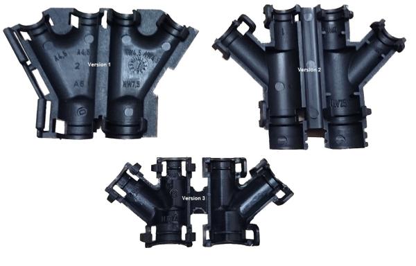 Y-Verteiler schwarz klappbar für KFZ-Wellrohr NW10 - 8,5 - 8,5