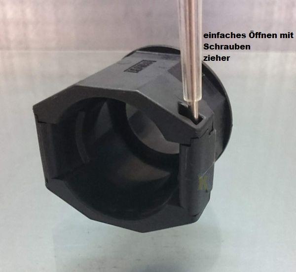 Straight M63 screw connection metric on corrugated pipe NW50 with locknut