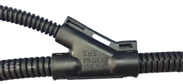 Y-Verteiler schwarz klappbar für KFZ-Wellrohr NW 17 - 17 - 17