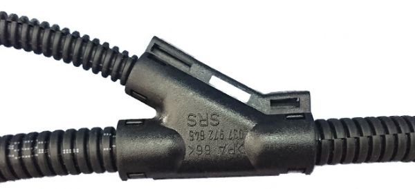 Y-Verteiler schwarz klappbar für KFZ-Wellrohr NW 26 - 22 - 22